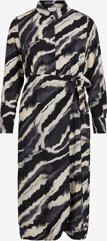 Skjortekjole viDogma Esa L/S Midi Shirt Dress - Svart