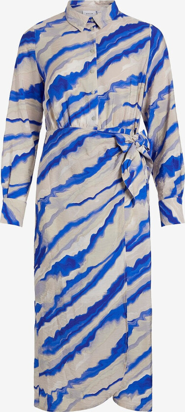 Skjortekjole viDogma Esa L/S Midi Shirt Dress - Grå