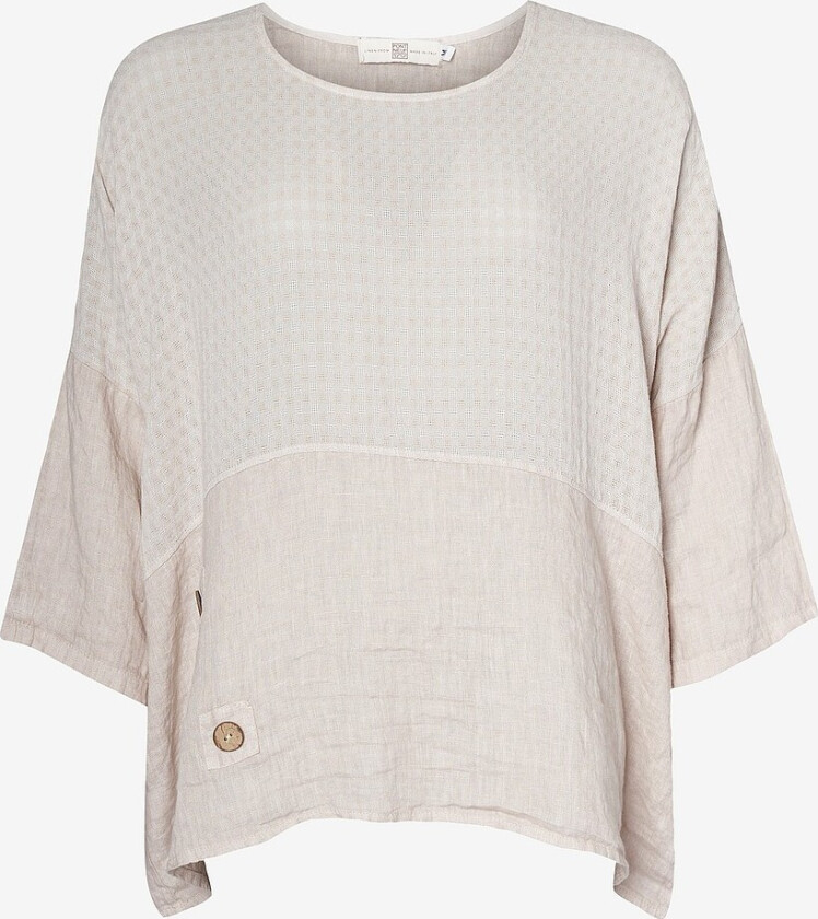 Topp i lin pnLauren Blouse - Beige