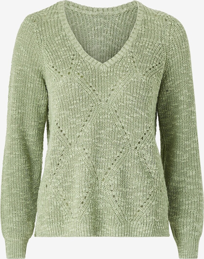 Genser viPoca Rev L/S Pointelle Knit Top - Grønn