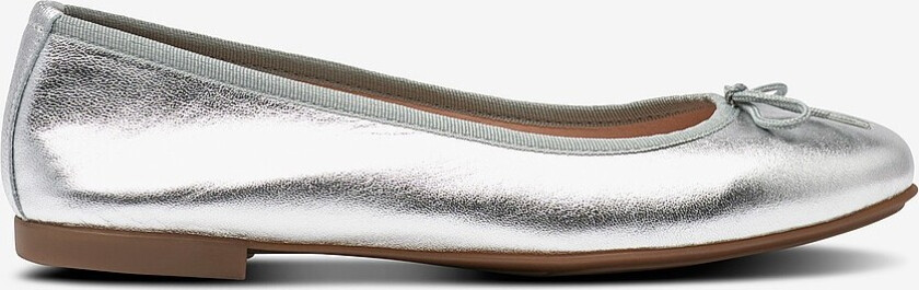 Ballerinasko biaMadison Ballerina Metallic Leather - Sølv