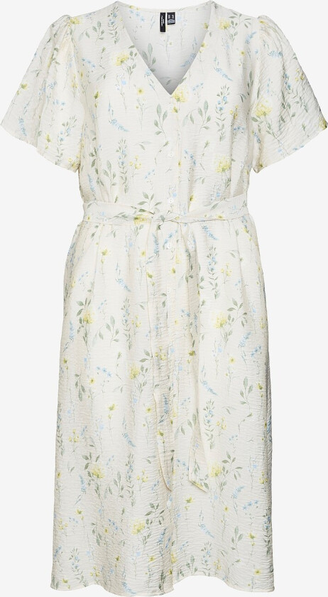 Kjole vmcJosie SS Calf Shirt Dress Wvn GA - Beige