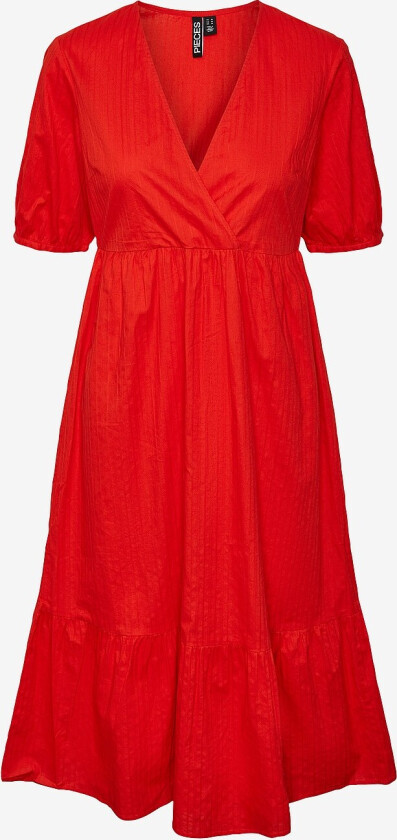 Kjole pcManon 2/4 Midi Dress - Rød
