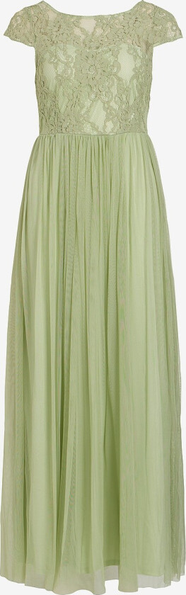Maxikjole viUlricana S/S Boatneck Maxi Dress - Grønn