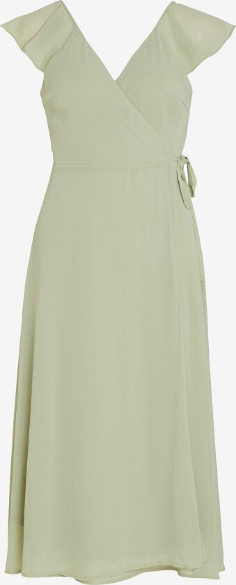 Maxikjole viBonan S/S V-neck Midi Dress - Grønn