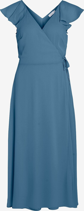 Maxikjole viBonan S/S V-neck Midi Dress - Blå