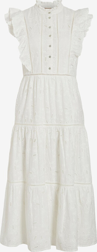 Kjole viCora S/L Midi Dress - Beige