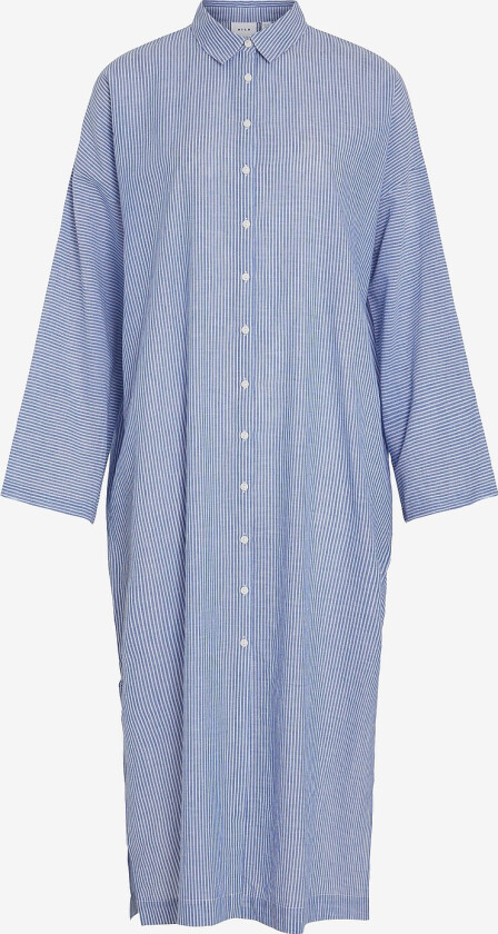 Skjortekjole viZaz L/S Maxi Shirt Dress - Blå