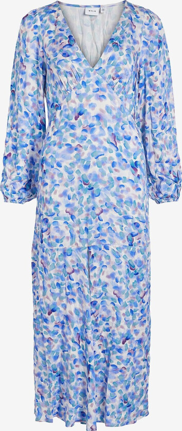 Maxikjole viMalin Cobra New L/S Ankle Dress - Blå