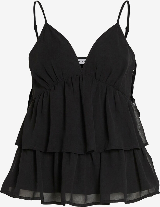 Topp viAsta S/l Flounce Top - Svart