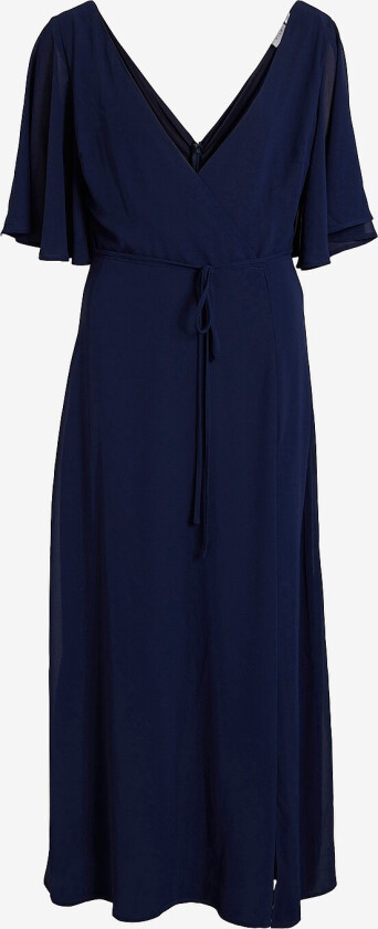 Maxikjole viUra 2/4 V-neck Ankle Dress - Blå