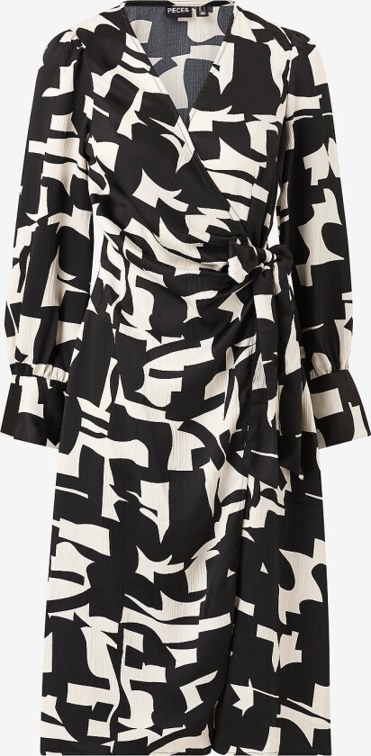 Omslagskjole pcSadie LS Midi Dress - Svart