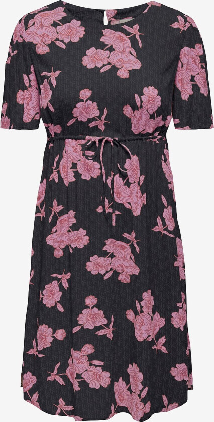 Kjole carTilda Life S/S Blk Dress Aop - Svart
