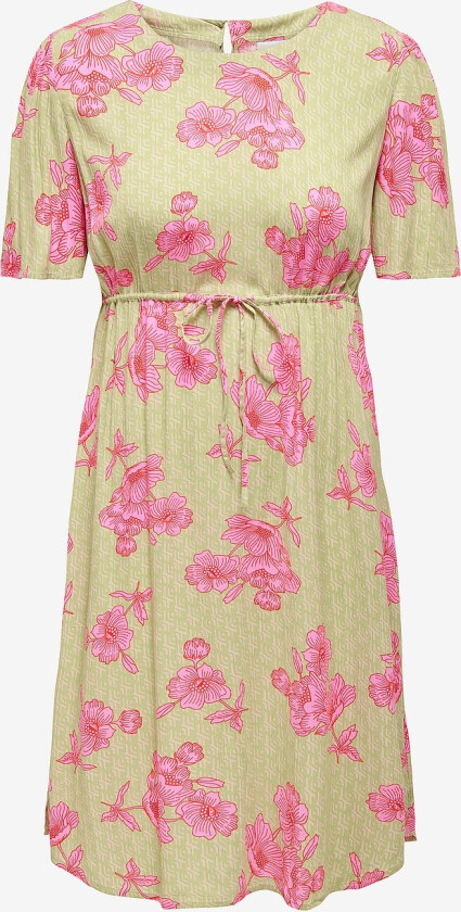Kjole carTilda Life S/S Blk Dress Aop - Grønn