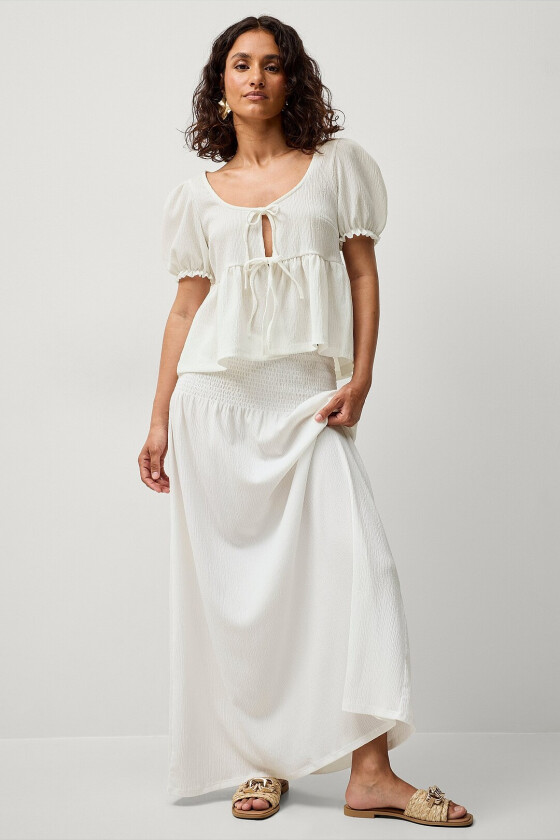 Maxi skjørt Smock Maxi Skirt - Hvit