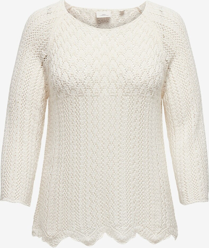 Genser carNola Life 3/4 Pullover Knt - Hvit