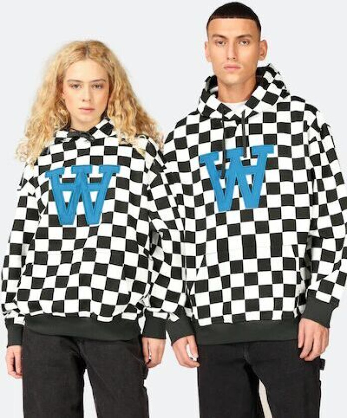 Cass Checkered hettegenser Blå Unisex M