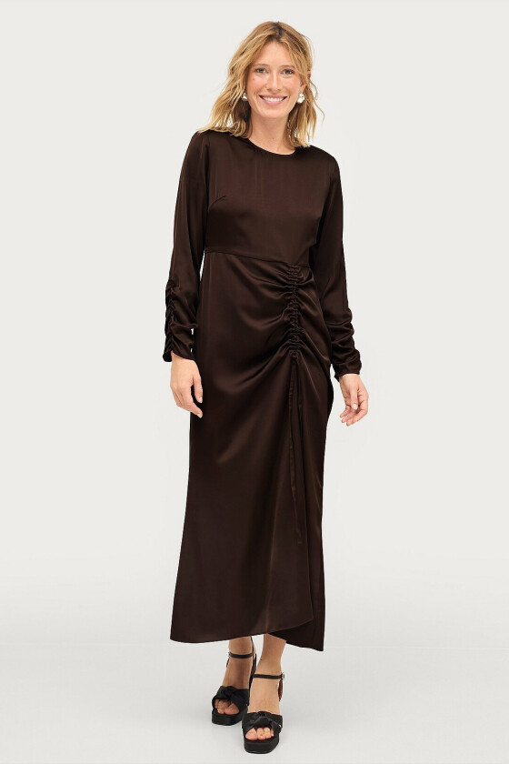 Maxikjole Malene Dress - Brun