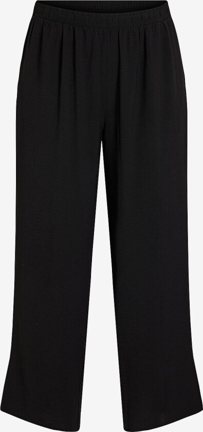 Bukser viWinnie HW Wide Pants/cur - Svart