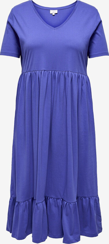 Kjole carMay Life S/S Peplum Calf Dress - Blå