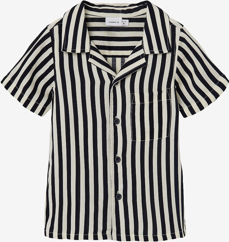 Skjorte nmmFerane SS Shirt Box - Svart