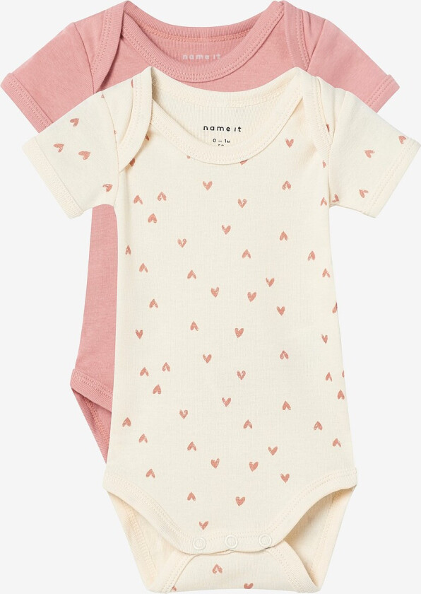 Body nbfBody SS Buttercream Hearts 2-pakning - Beige