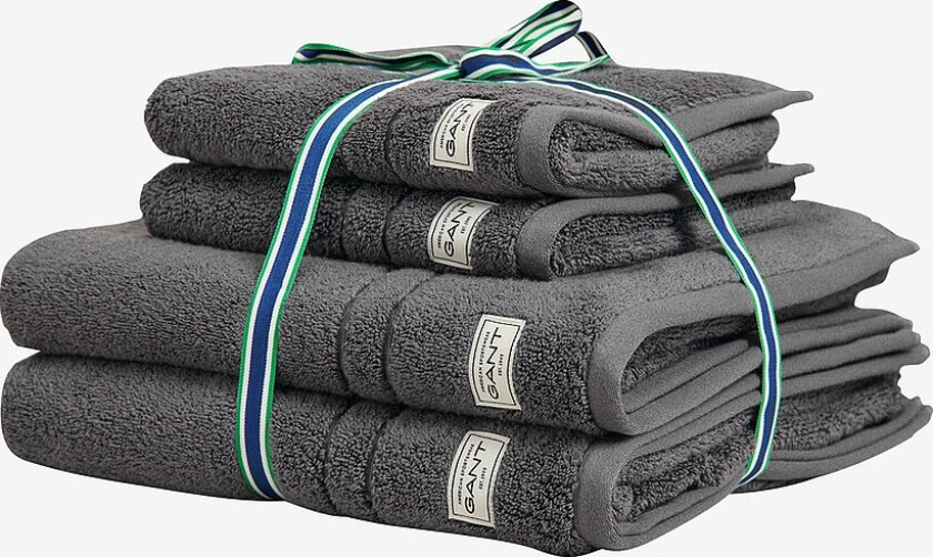 Håndklær Premium Organic 4-pk, 2 stk 50X70 2 stk 70X140 - Grå