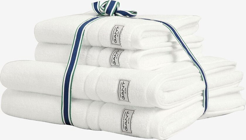 Håndklær Premium Organic 4-pk, 2 stk 50X70 2 stk 70X140 - Hvit