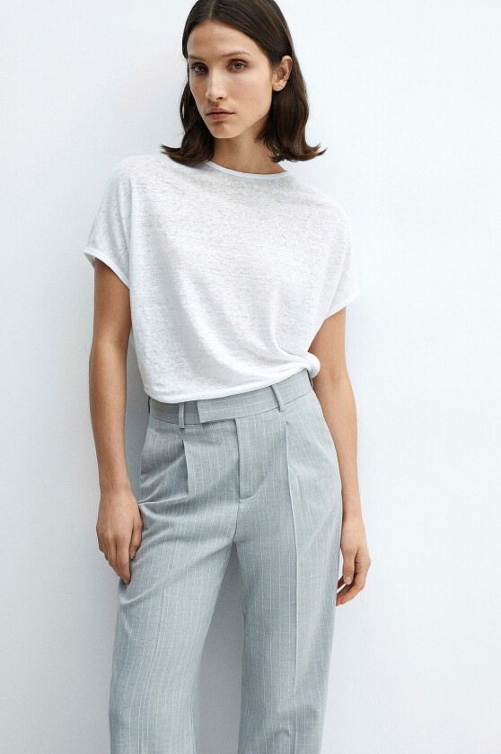 Topp T-shirt Lint - Hvit