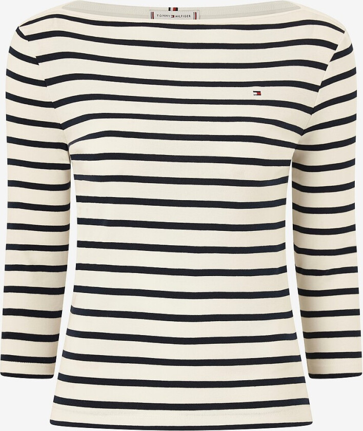 Topp New Cody Slim Boat-nk 3/4 Slv - Blå