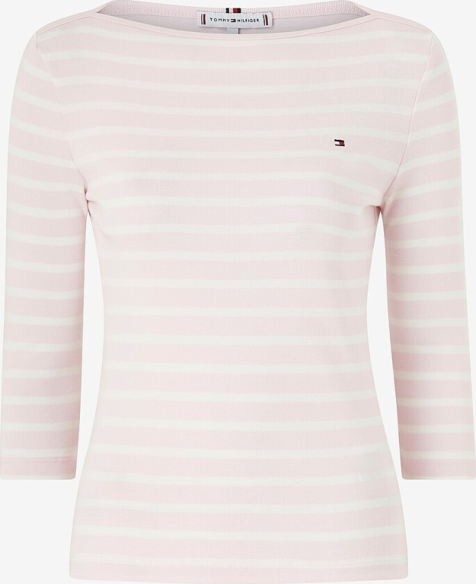Topp New Cody Slim Boat-nk 3/4 Slv - Rosa