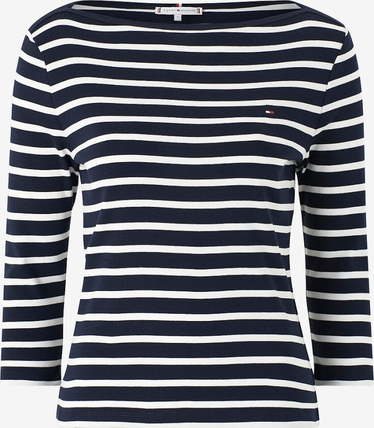 Topp New Cody Slim Boat-nk 3/4 Slv - Blå