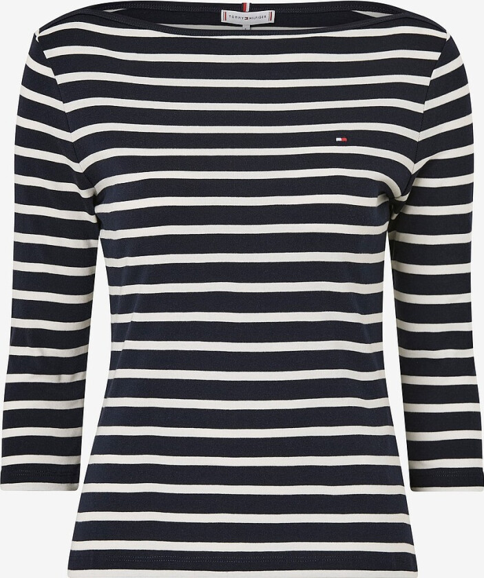 Topp New Cody Slim Boat-nk 3/4 Slv - Blå