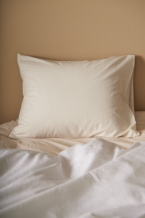 Putetrekk Milly i vasket bomull - Beige