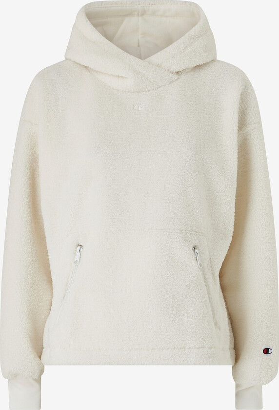 Hettegenser i teddy - Beige