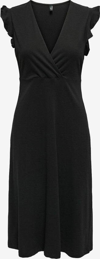 Kjole onlMay Life s/l Wrap Midi Dress Jrs - Svart