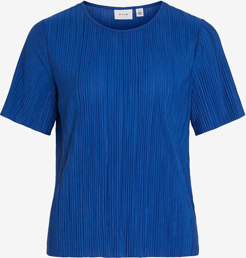 Topp viPlisa O-neck S/S Top - Noos - Blå