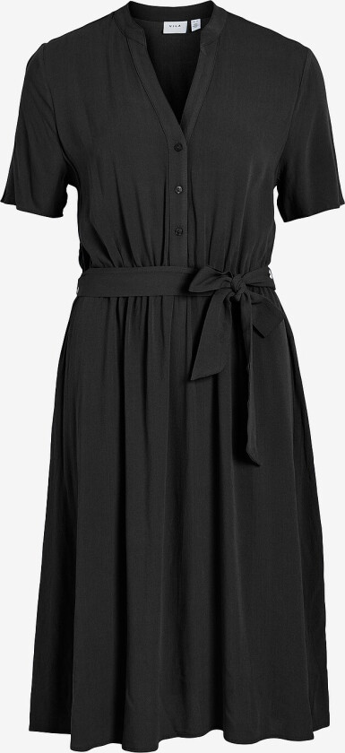 Kjole viMoashly S/S Midi Dress - Svart