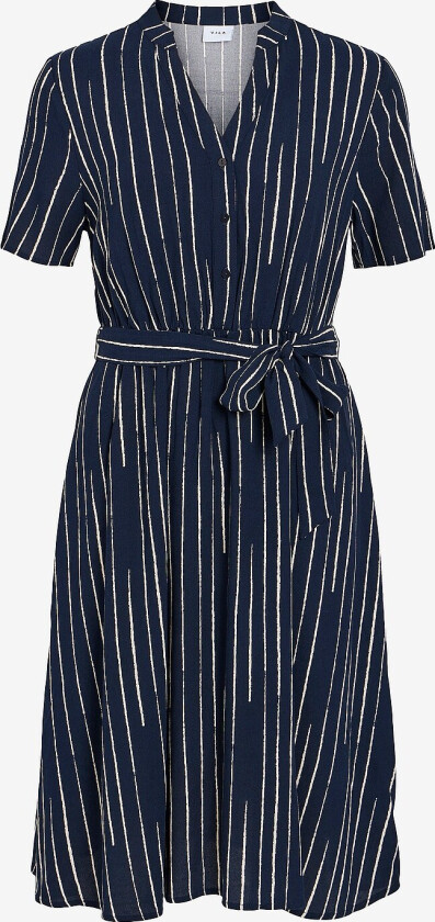 Kjole viMoashly S/S Midi Dress - Blå