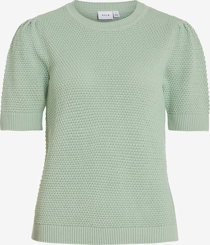Genser viDalo O-neck S/S Knit Top - Grønn