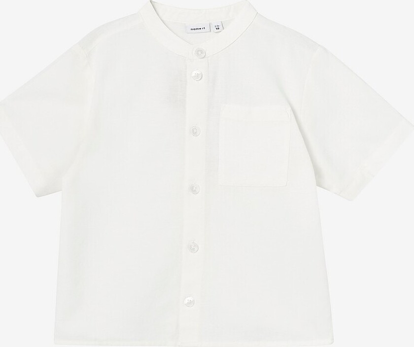 Skjorte nmmFaher SS Shirt - Beige