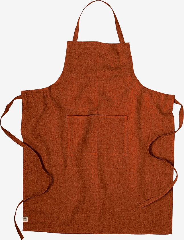 Forkle Classic i manglet lin - Orange