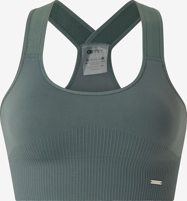 Sports-bh Black High Support Ribbed Bra - Grønn