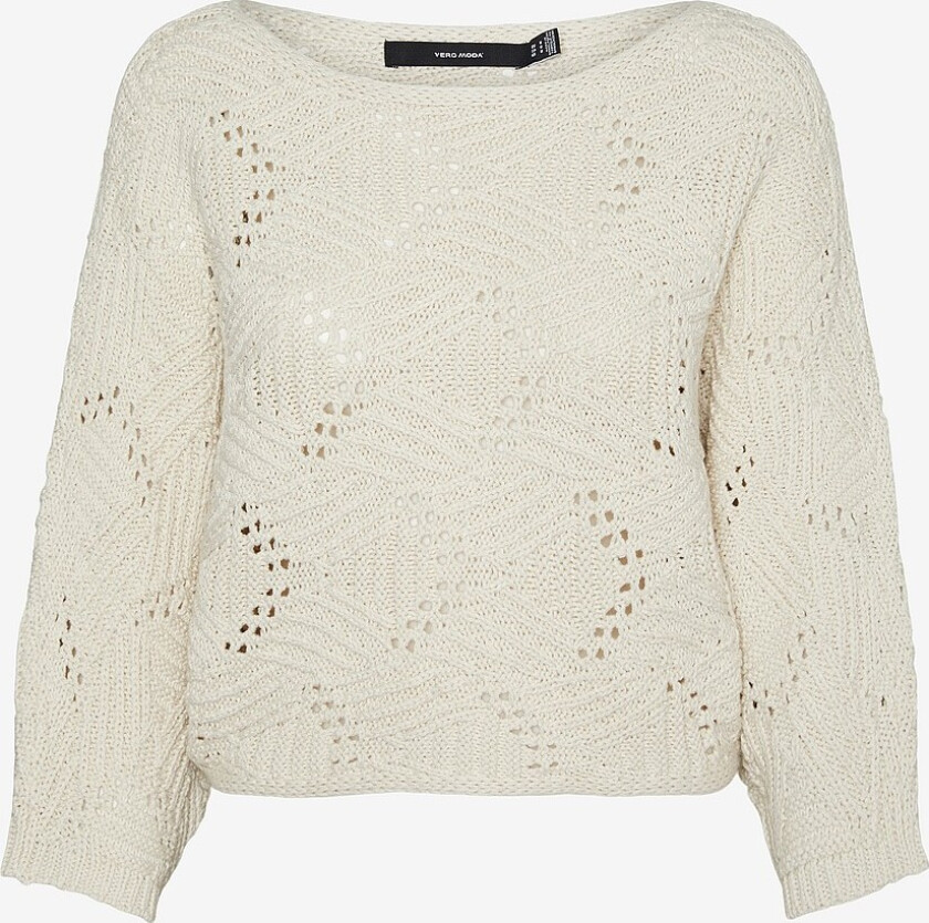 Genser vmGigi 3/4 Boatneck Pullover - Beige