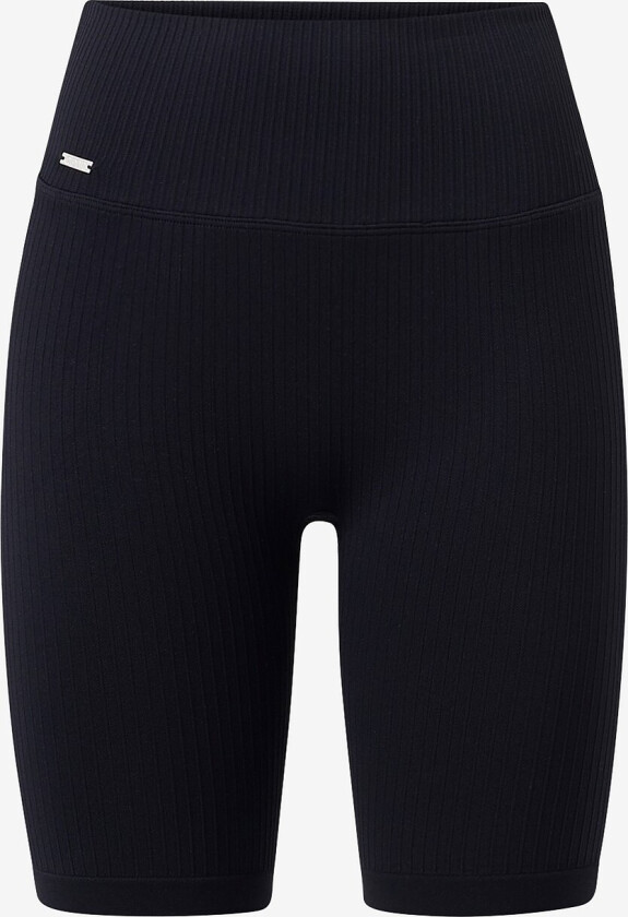 Sykkelshorts Black Ribbed Seamless Biker Shorts - Svart