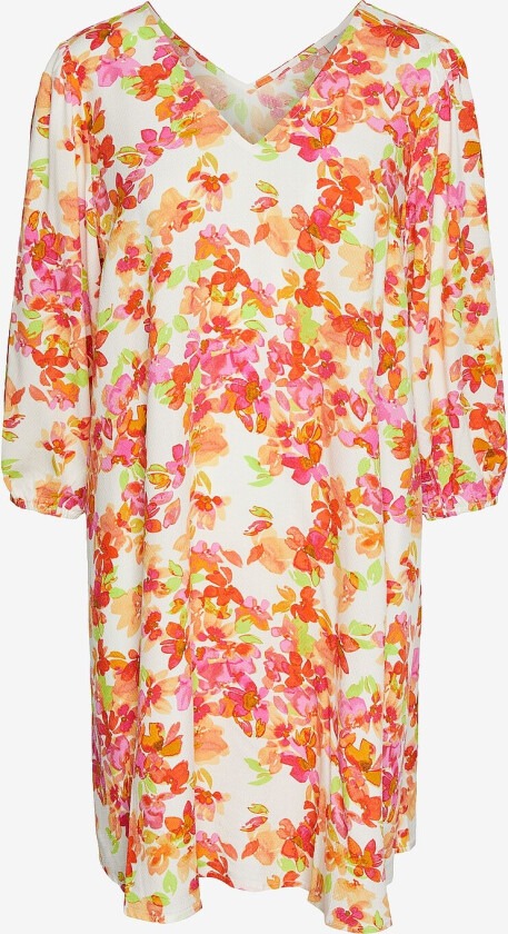 Kjole yasFlima 3/4 V-neck Dress S - Orange