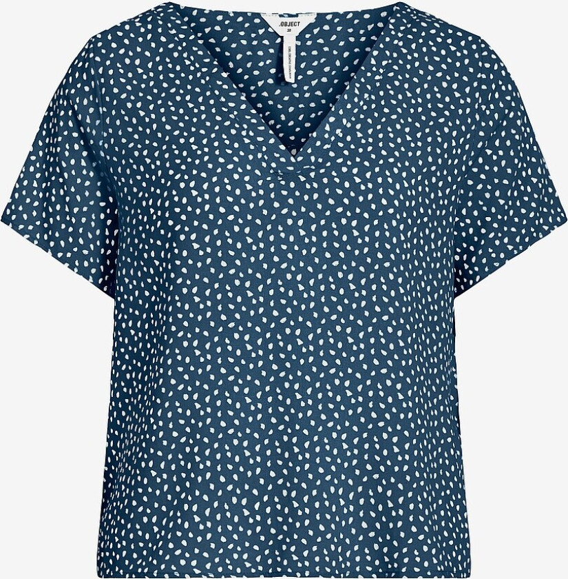 Topp objCeleste Bay S/S Top Rep - Blå