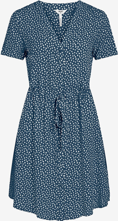 Kjole objCeleste SS Short Dress Rep - Blå