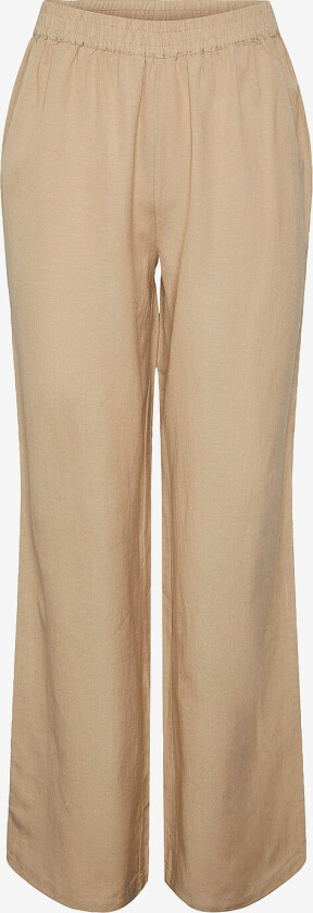 Bukser pcMilano HW Wide Pant - Beige