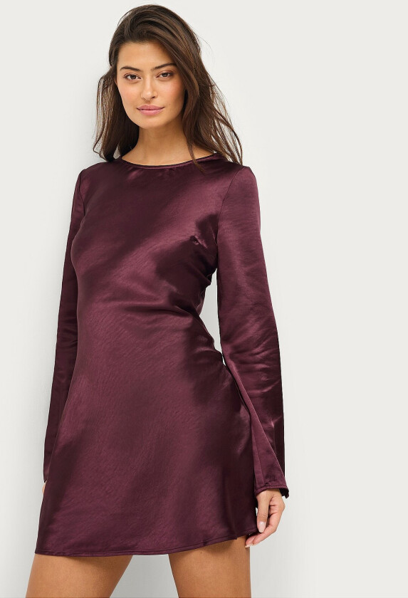 Kjole Satin Mini Dress - Rød